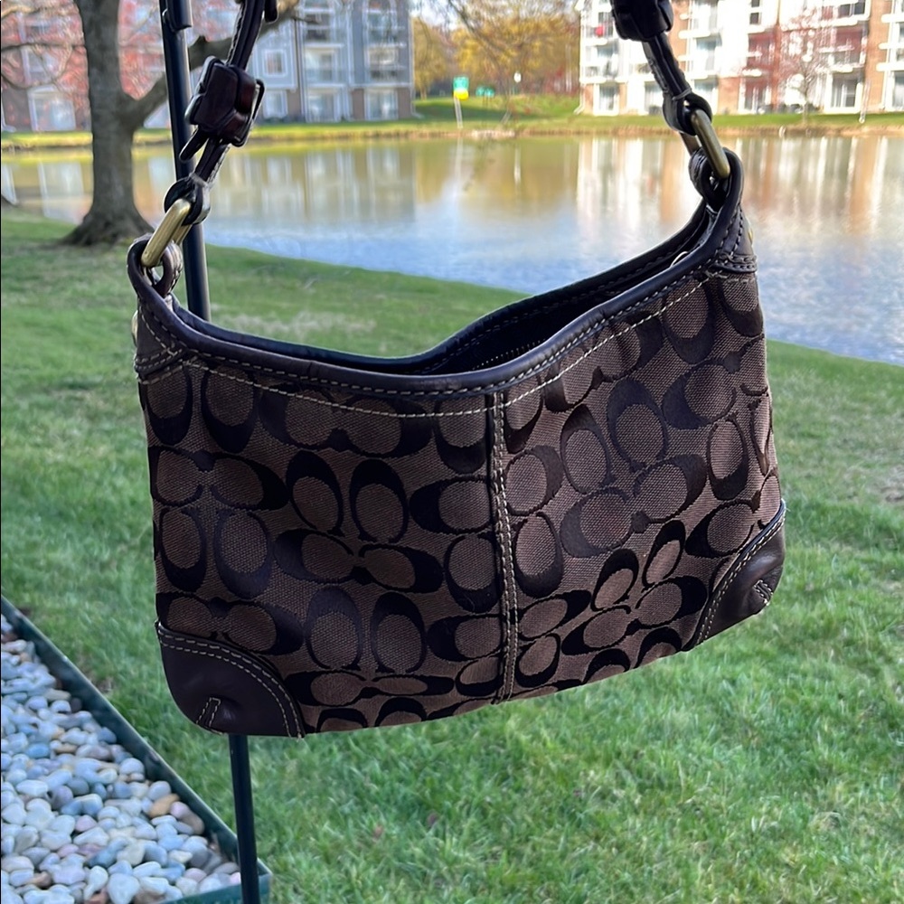 Coach Brown Signature Shoulder Bag